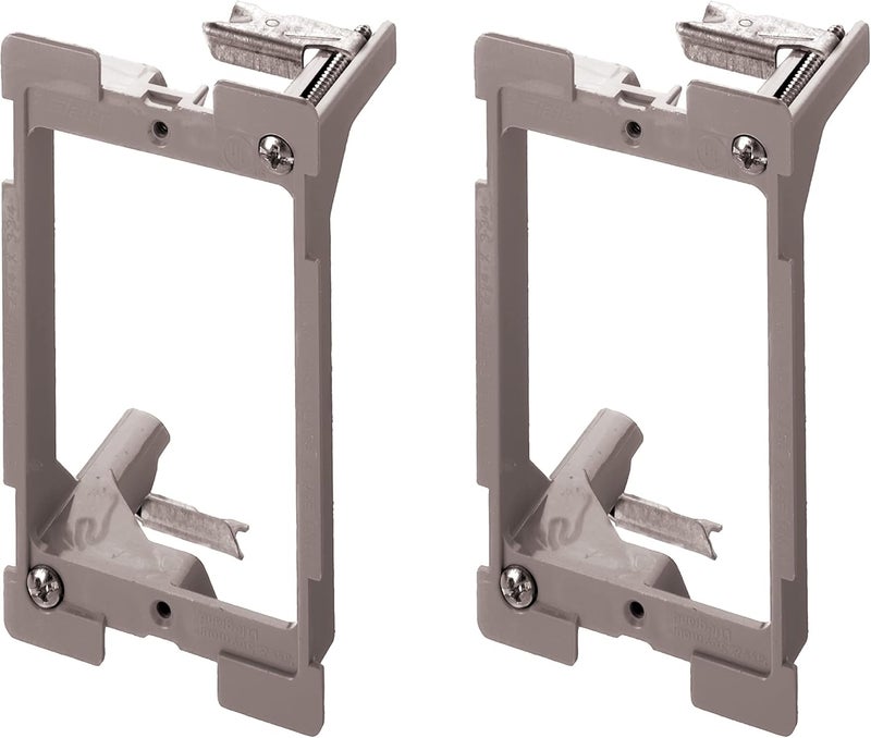 OnQ Legrand OnQ AC1010012PK Legrand- (2 Pack) Low Voltage Bracket, 1 Gang (Pack of 2), Gray - Image 1